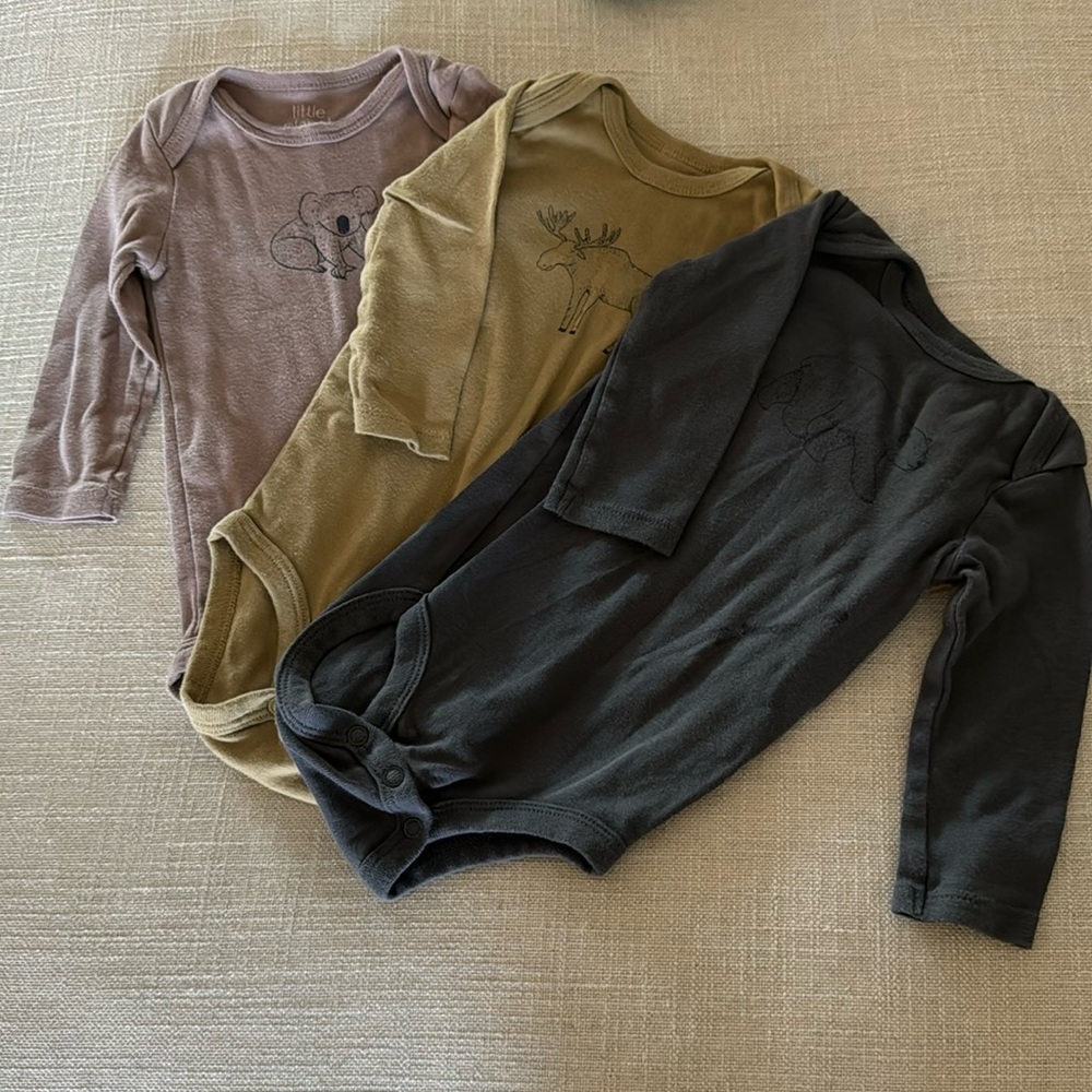3pc Little Planet Organic by Carter’s Long Sleeve Organic Cotton Onesies
